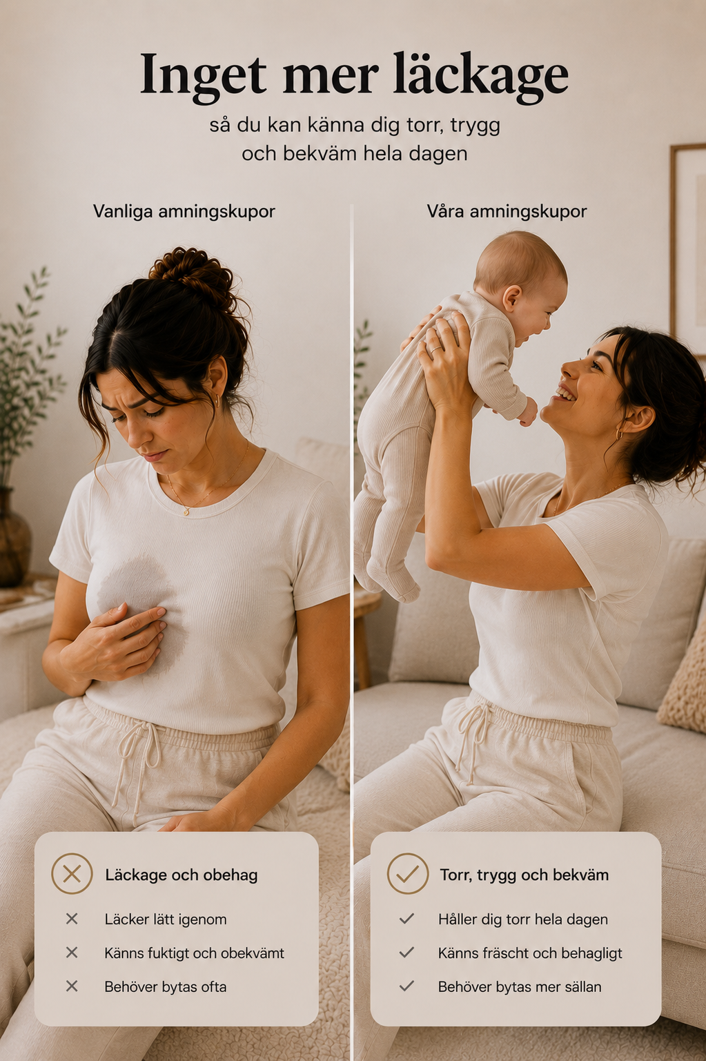 Amningskupor Braless